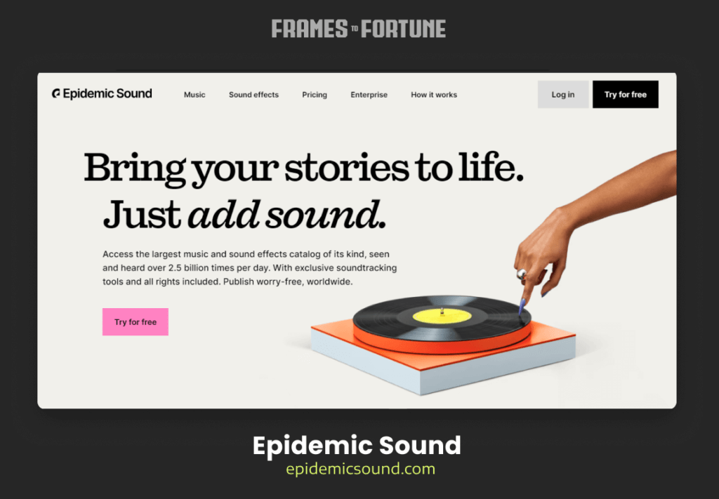 epidemic sounds  Royalty free music - framestofortune