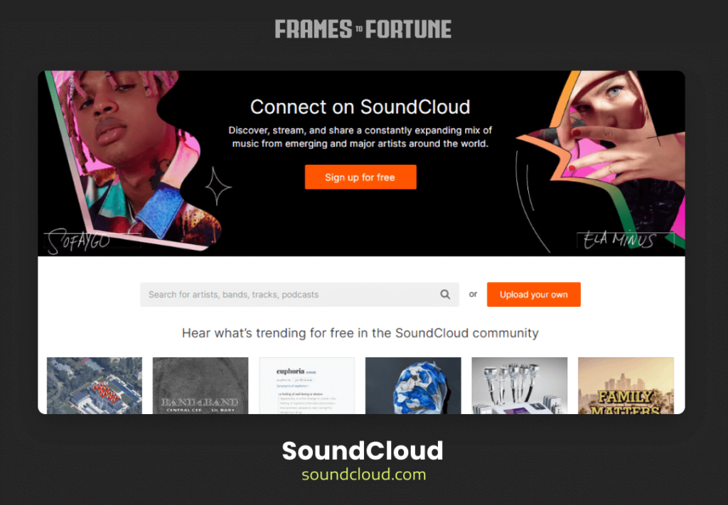 soundcloud  Royalty free music - framestofortune