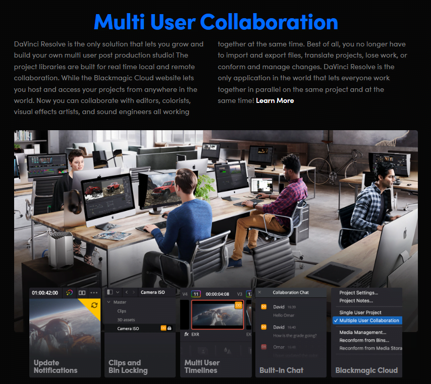 davinci resolve multi user collaboration picture