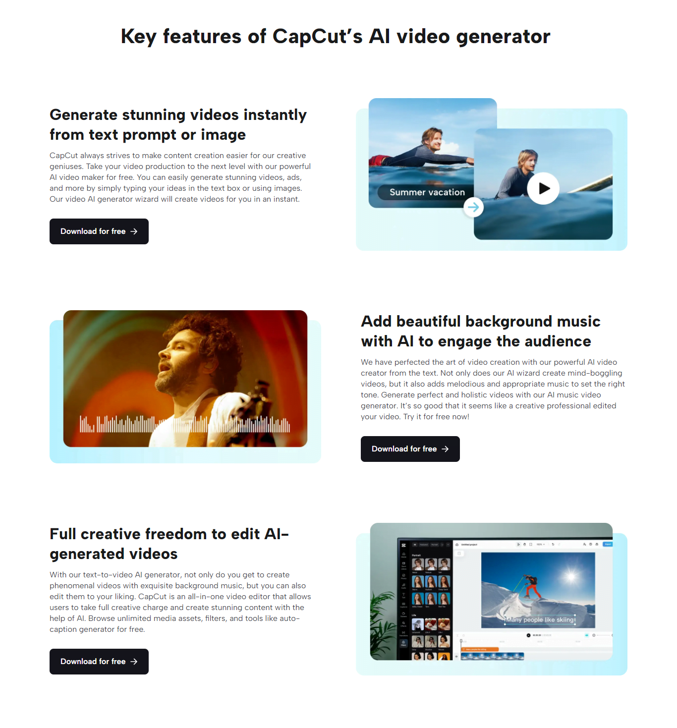 capcut ai key features