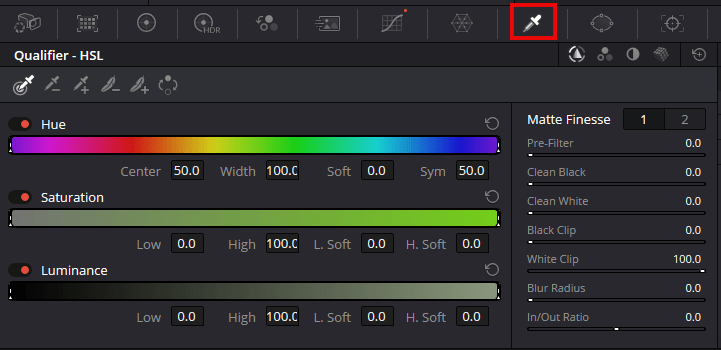 qulifier 1 - Complete Guide to the Color Tab in DaVinci Resolve 19 - Video Editing