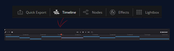 DaVinci Resolve Color Tab Timeline 