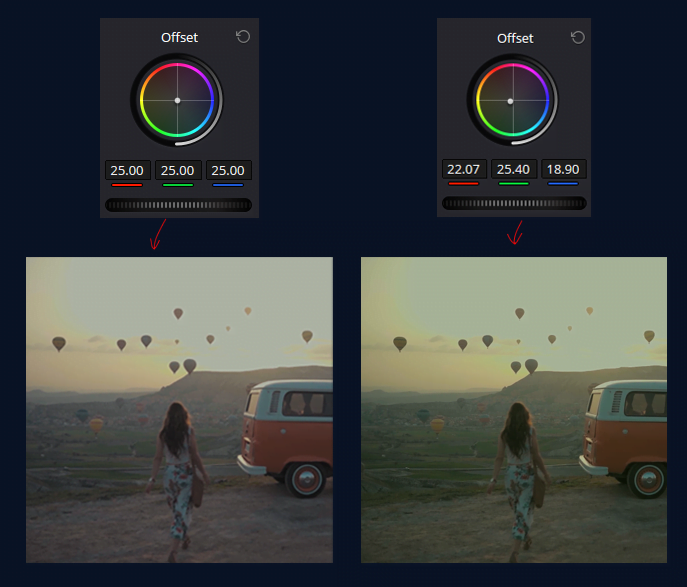 offset compare in davinci resolve studio 19