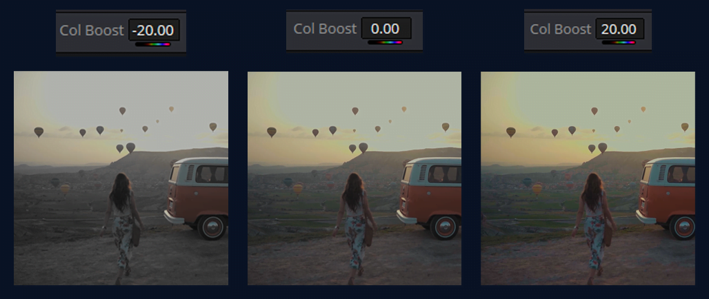 col boost compare in davinci resolve studio 19