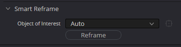 smart reframe in davinci resolve studio for tracking the subject