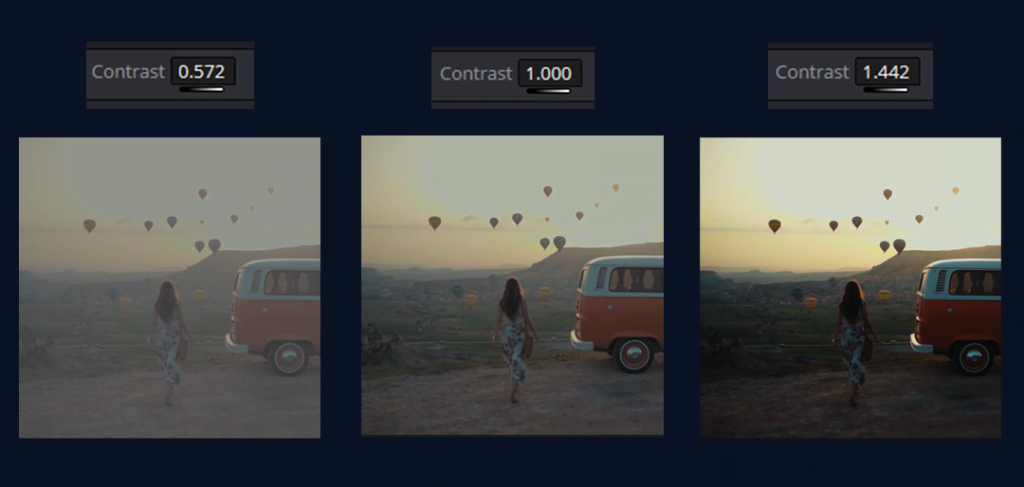 contrast compare in davinci resolve studio 19