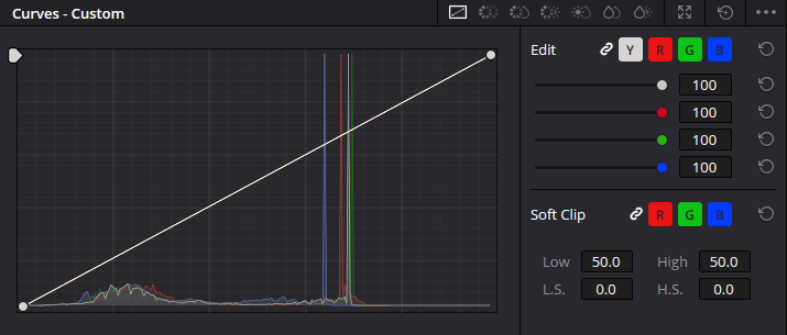 interface of curves in davinci resolve studio 19