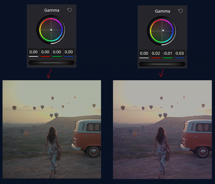 gamma compare in davinci resolve studio 19