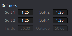 Softness section of window of davinci resolve studio 19